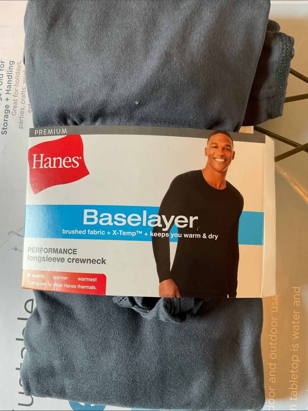 Hanes Premium Men’s Baselayer Performance Long Sleeve Crewneck Tee Size 2XL NWT
